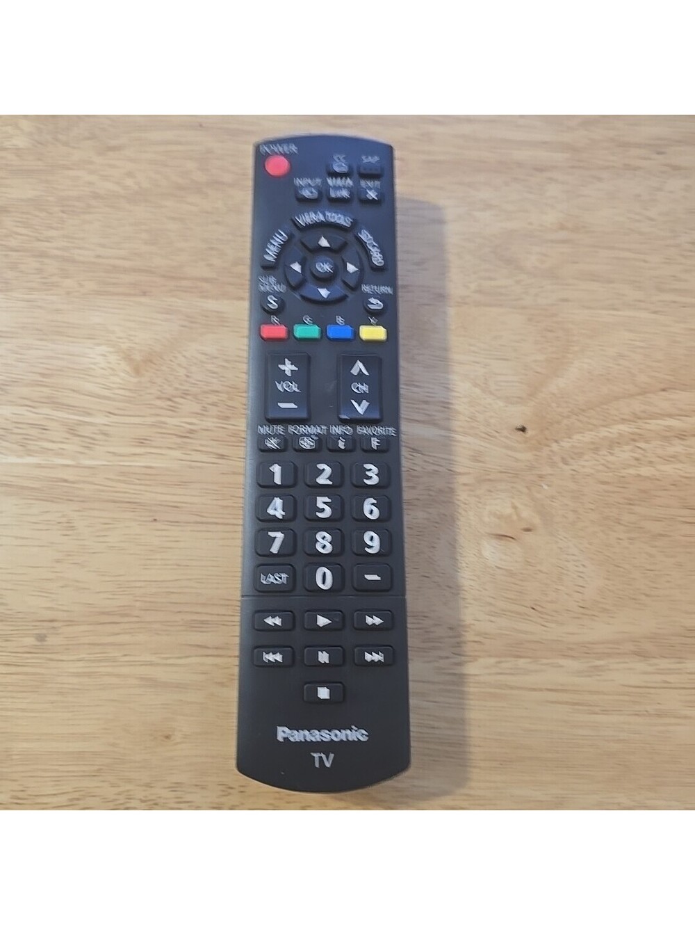 Genuine Panasonic TV Remote Control Model N2QAYB000485 IR Tested